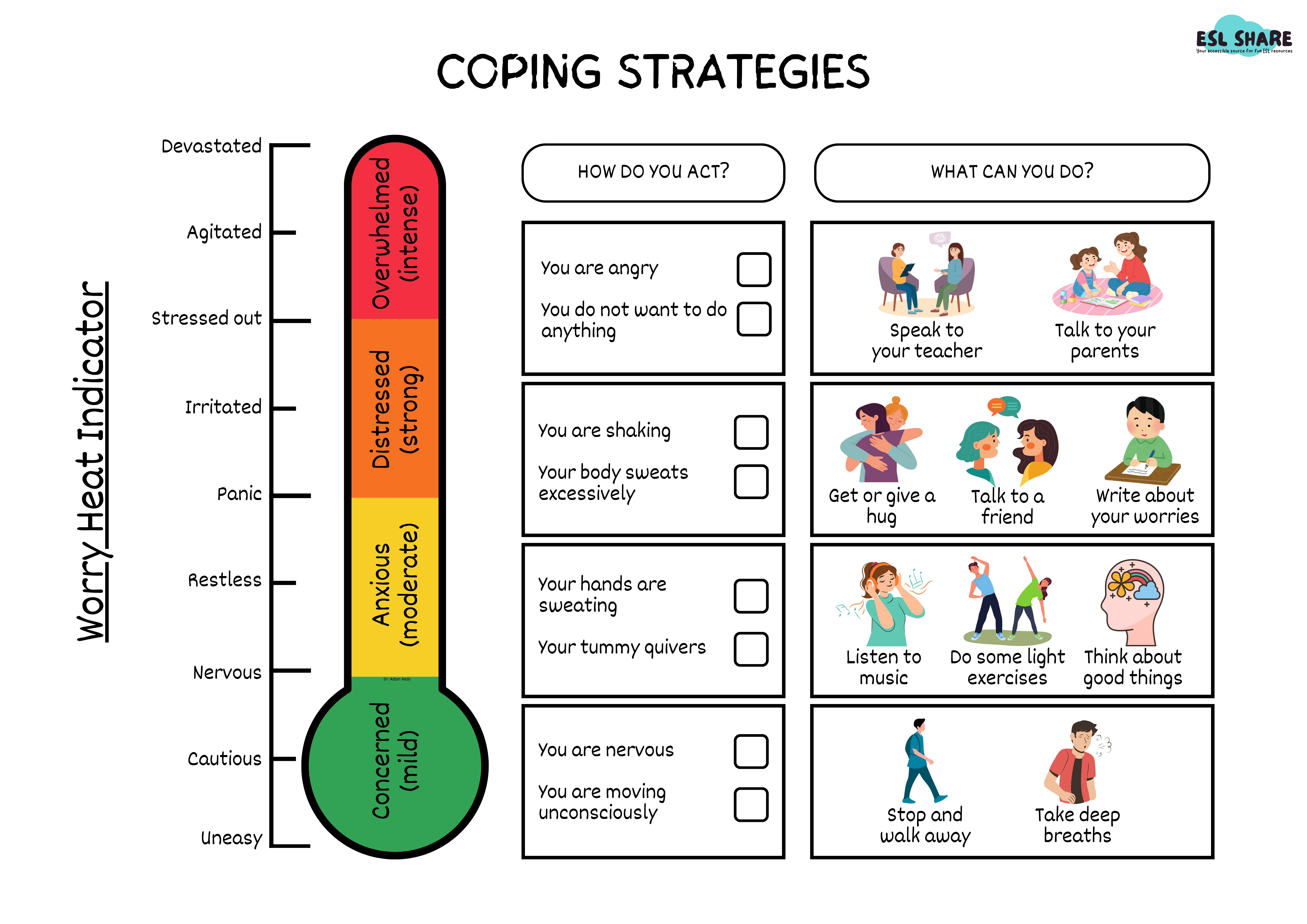 Printable Coping Strategies Poster